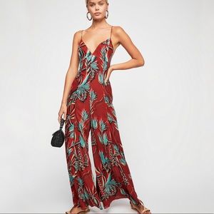 SOLD Free people floral print wide leg jumpsuit